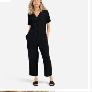 EVERLANE Linen Short Sleeve Jumpsuit SZ 8